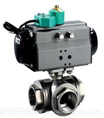 Q614F,Q615F蒸汽氣動內螺紋三通球閥上海閥門廠家