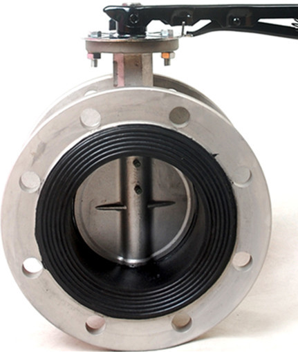 江瑞閥門(mén)  手柄不銹鋼雙法蘭蝶閥 D41X3-10P  天津廠家供應(yīng)