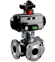 Q644F，Q645F蒸汽氣動三通調節球閥上海閥門廠家