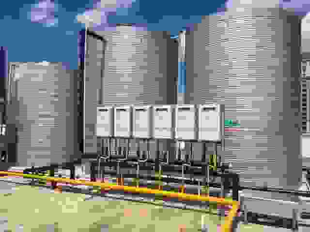 商用采暖爐并聯系統 全自動泳池燃氣熱水設備